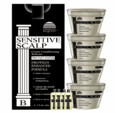 Straight Request Sensitive Scalp Relaxer 4pak