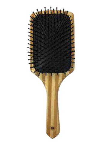 wooden detangling paddle brush
